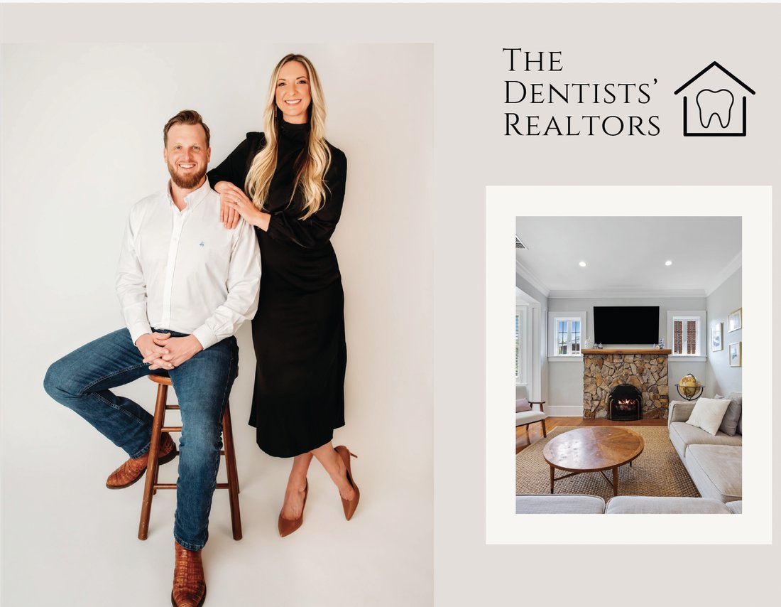 The Dentists' Realtors branded guide cover, featuring Kavie and Christian Stahl